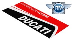 Koberec pod moto 80x250cm DUCATI černo/červeno/bílý 301