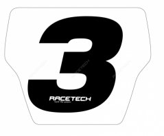 Nálepka na moto RTECH číslo uni černá střední R-NUMSIZ20