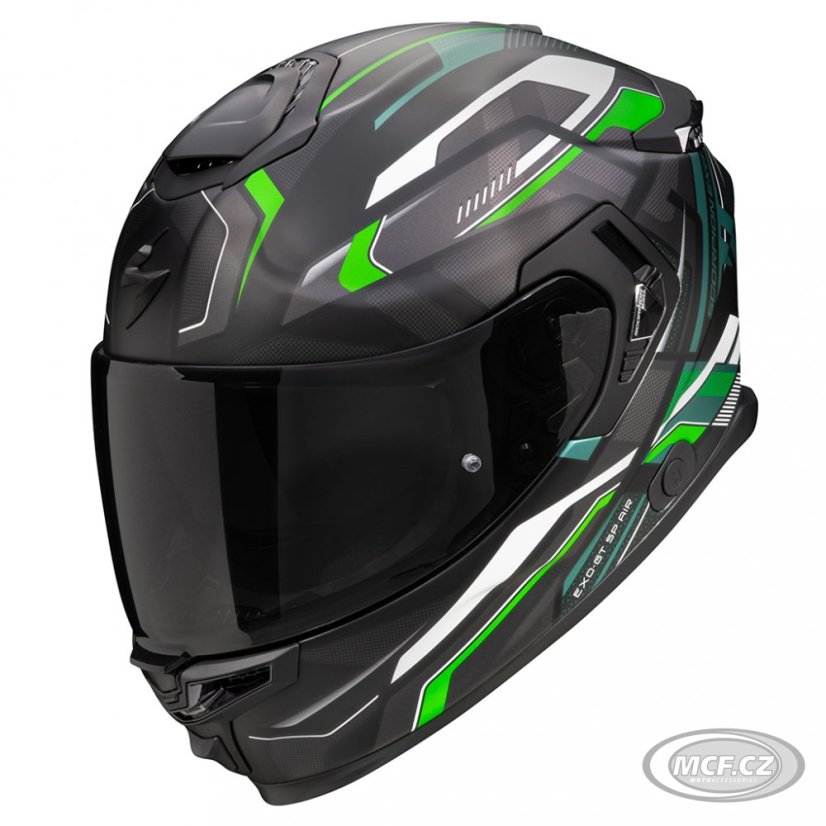 Moto přilba SCORPION EXO-GT SP AIR AUGUSTA matná černo/šedo/zelená