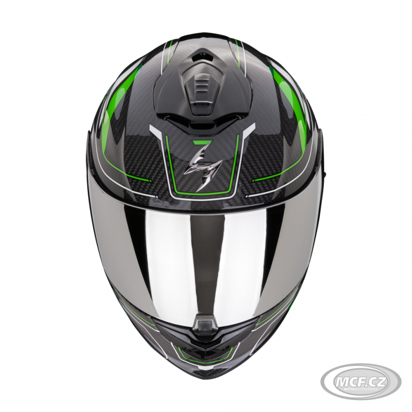 Motorcycle helmet SCORPION EXO-1400 EVO II CARBON AIR MIRAGE black/green