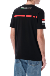 Pánské triko DUCATI STRIPES BADGE černé 25 36004
