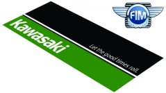 Motorcycle carpet 80x250cm KAWASAKI GOOD TIMES green/black 803