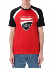 Pánské triko DUCATI BADGE černo/červené 24 36001