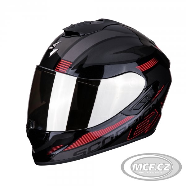 Moto přilba SCORPION EXO-1400 AIR FREE metal/černo/červená