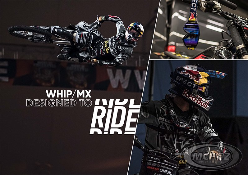 Motokrosové brýle RED BULL SPECT WHIP 012 černé s čirým sklem
