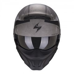 Moto přilba SCORPION EXO-COMBAT EVO INCURSION matná stříbrno/černá