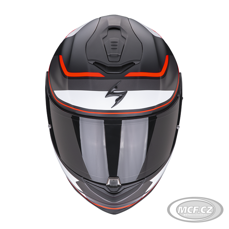 Moto přilba SCORPION EXO-1400 EVO AIR VITTORIA matná černo/bílo/červená