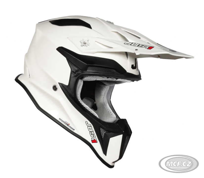 Moto přilba JUST1 J18 SOLID bílá