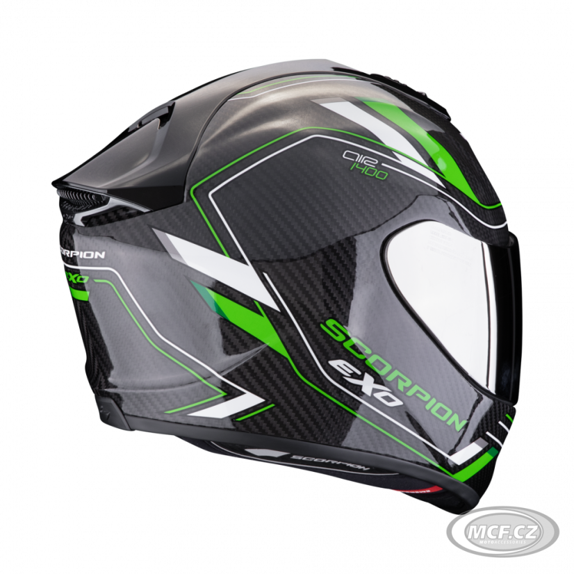 Motorcycle helmet SCORPION EXO-1400 EVO II CARBON AIR MIRAGE black/green