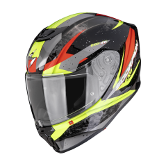 Dětská moto přilba SCORPION EXO-JNR AIR TAKO černo/fluo žluto/červená