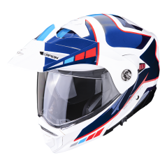Motorcycle helmet SCORPION ADX-2 CAMINO pearl white/blue/red - PINLOCK INCLUDED
