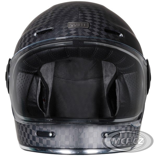 Moto přilba JUST1 J-CULT CARBON solid černá matná