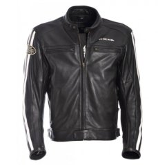 Moto bunda RICHA RETRO RACING černá kožená - nadměrná velikost