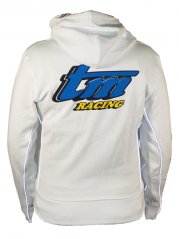 Dámská mikina TM RACING s kapucí bílá 95215