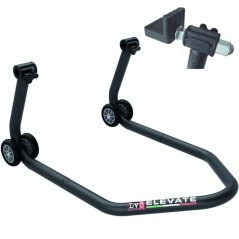 Univerzální zadní stojan LV8 s gumovými L čepy E620LG černý