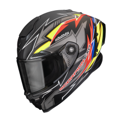 Motorcycle helmet SCORPION EXO-RACE AIR MOVE ON FIM2 matt black/red/yellow