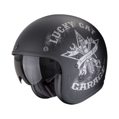 Motorcycle helmet SCORPION BELFAST EVO HANGAR matte black/silver