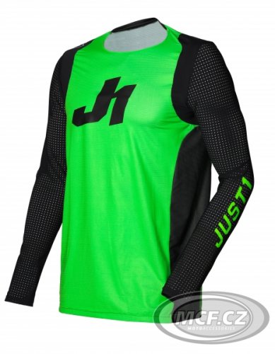 Dětský dres JUST1 J-FLEX ARIA  neonově zeleno/černý