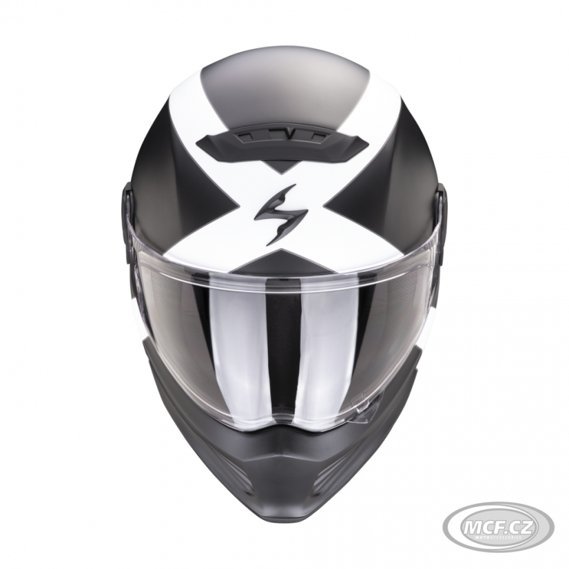 Moto přilba SCORPION COVERT FX GALLUS matná černo/bílá