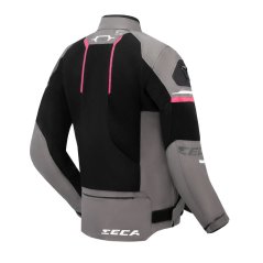 Dámská moto bunda SECA AIRFLOW III černo/růžová