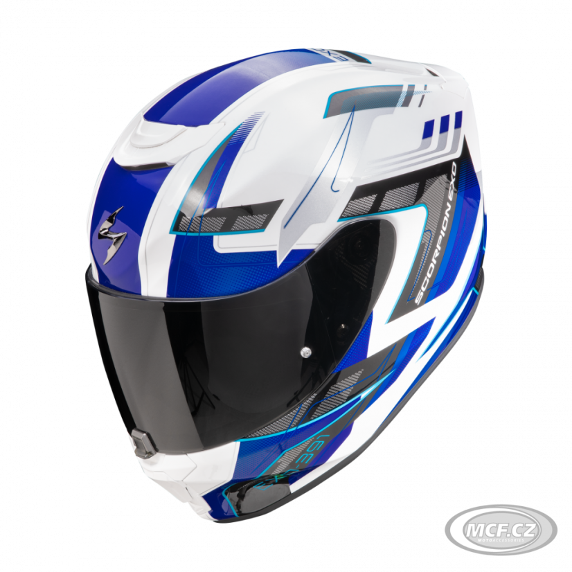 Moto přilba SCORPION EXO-391 CAPTOR bílo/modrá