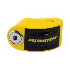 Riderr RT6 brake disc lock with alarm yellow