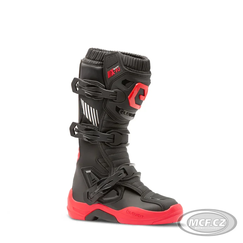 Dětské moto boty ELEVEIT X-PEAK černo/červené