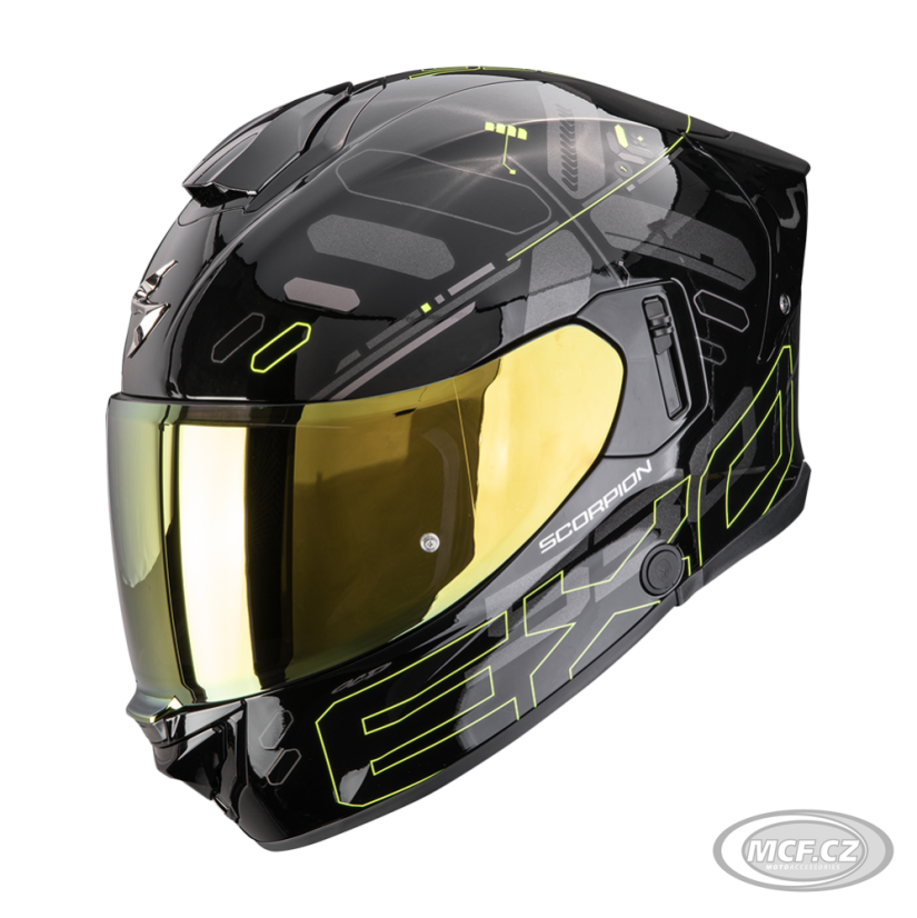 Moto přilba SCORPION EXO-530 AIR FOND černo/fluo žlutá