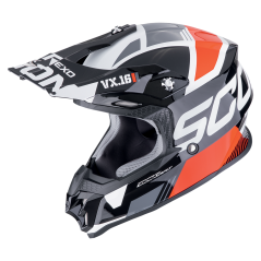 Moto přilba SCORPION VX-16 EVO AIR ANALOG černo/červená