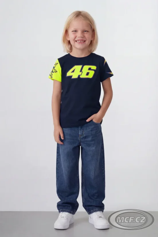 Dětské triko VR46 Luna Heritage tmavě modré 564802