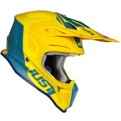 Moto přilba JUST1 J18 PULSAR matná žluto/modrá