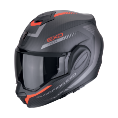Moto přilba SCORPION EXO-TECH EVO CARBON COSY matná černo/červená
