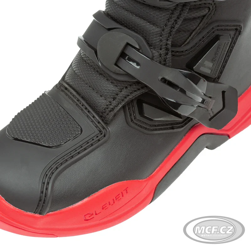 Dětské moto boty ELEVEIT X-PEAK černo/červené