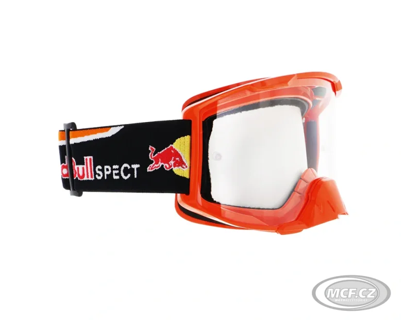 Motokrosové brýle RED BULL STRIVE 015 oranžové s čirým sklem