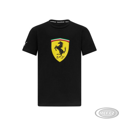 Dětské triko Ferrari F1 s velkým logem černé 701223468-002
