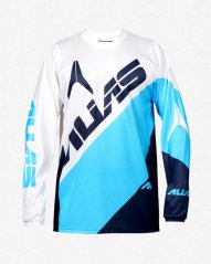 Motokrosový dres ALIAS MX A2 BLOCKED bílo/modrý 2164-292