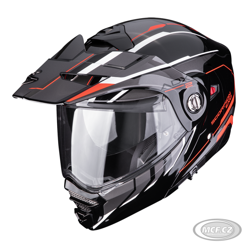 Moto přilba SCORPION ADX-2 WALT černo/stříbrno/červená
