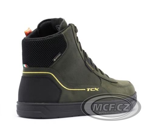 Moto boty TCX MOOD 2 GORE-TEX zeleno/černo/žluté