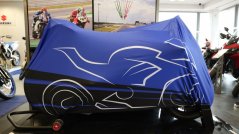 Plachta na motorku Hurly modro/černá