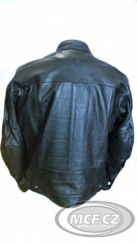 Moto bunda RICHA RETRO RACING černá kožená - nadměrná velikost