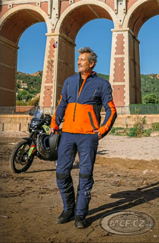 Moto bunda RICHA ORION GORE-TEX tmavě modro/oranžová