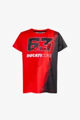 Dětské triko BAGNAIA 63 Ducati Corse červené 568207