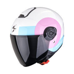 Motorcycle helmet SCORPION EXO-CITY II SHEER white/pink/light blue