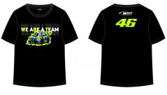 Dětské triko VR46 WRT WE ARE TEAM černé 497504