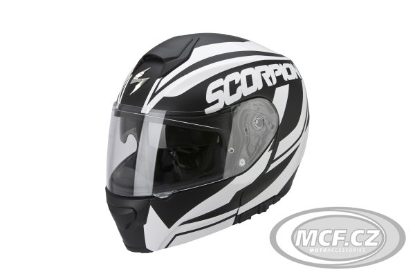 Moto přilba SCORPION EXO-3000 AIR SERENITY černá matná/bílá lesklá