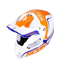 Moto přilba SCORPION VX-16 AIR ERNEE bílo/oranžovo/modrá