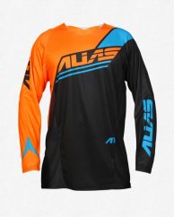 Motokrosový dres ALIAS MX A1 ANALOGUE černo/neonově oranžový 2163-374