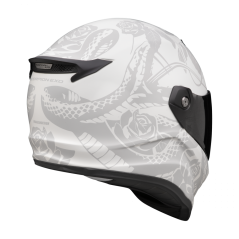 Moto přilba SCORPION COVERT FX DRAGON šedo/matná stříbrná