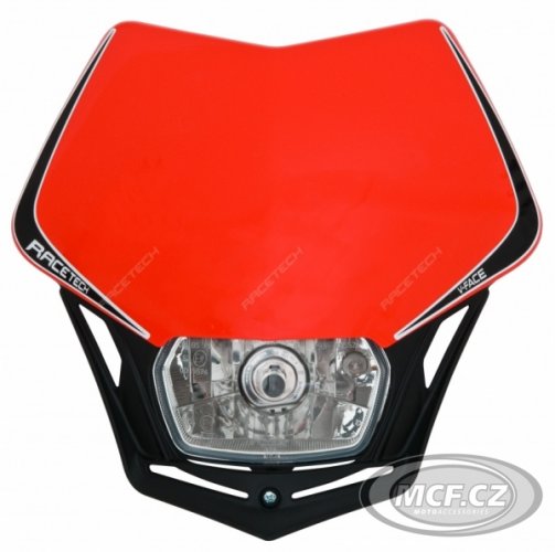 Maska na moto RTECH V-FACE červená