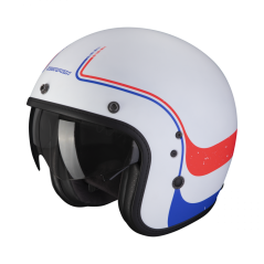 Moto přilba SCORPION BELFAST EVO SOUL matná bílo/modro/červená